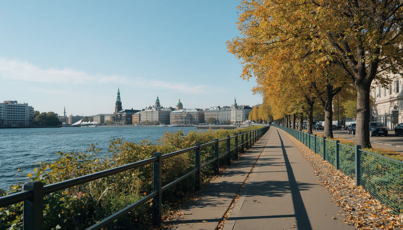 Scenic Helsinki walking route along waterfront pathways